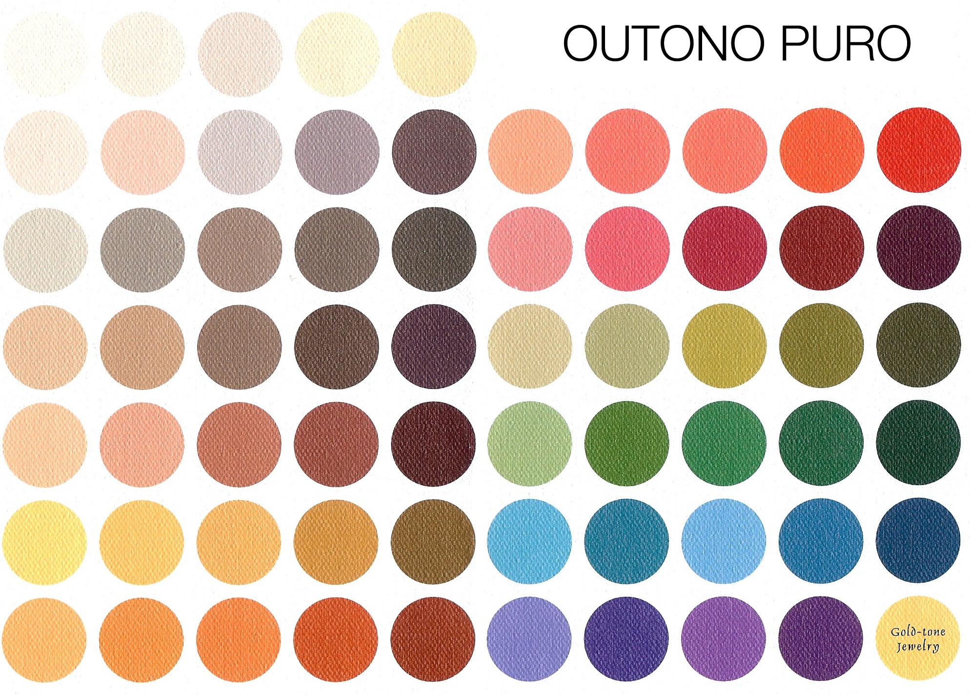 Color analysis Pure Autumn palette