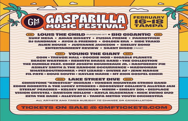 Gasparilla Music Festival Line Up