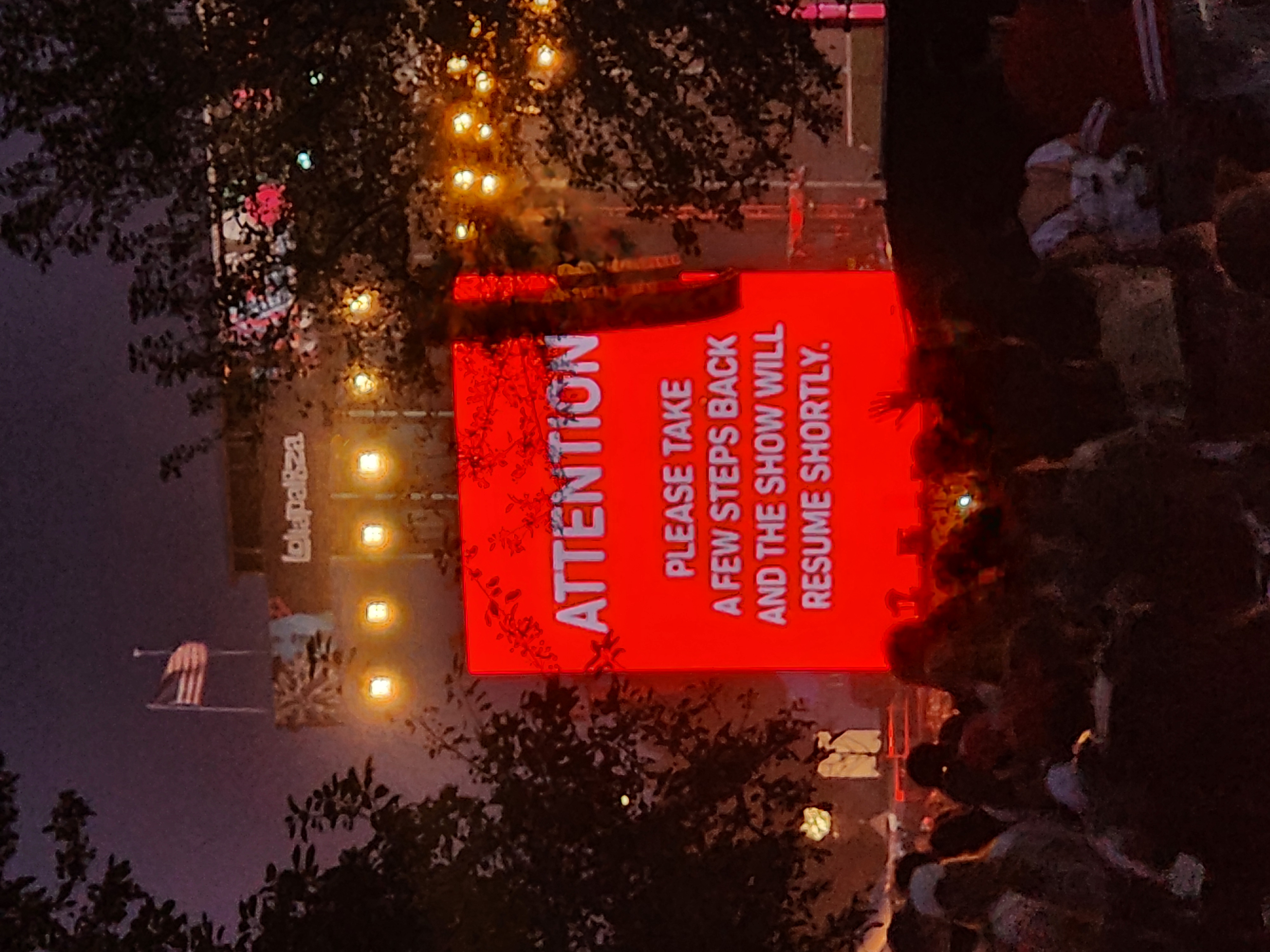 Picture I took at lollapalooza of the crowd warning