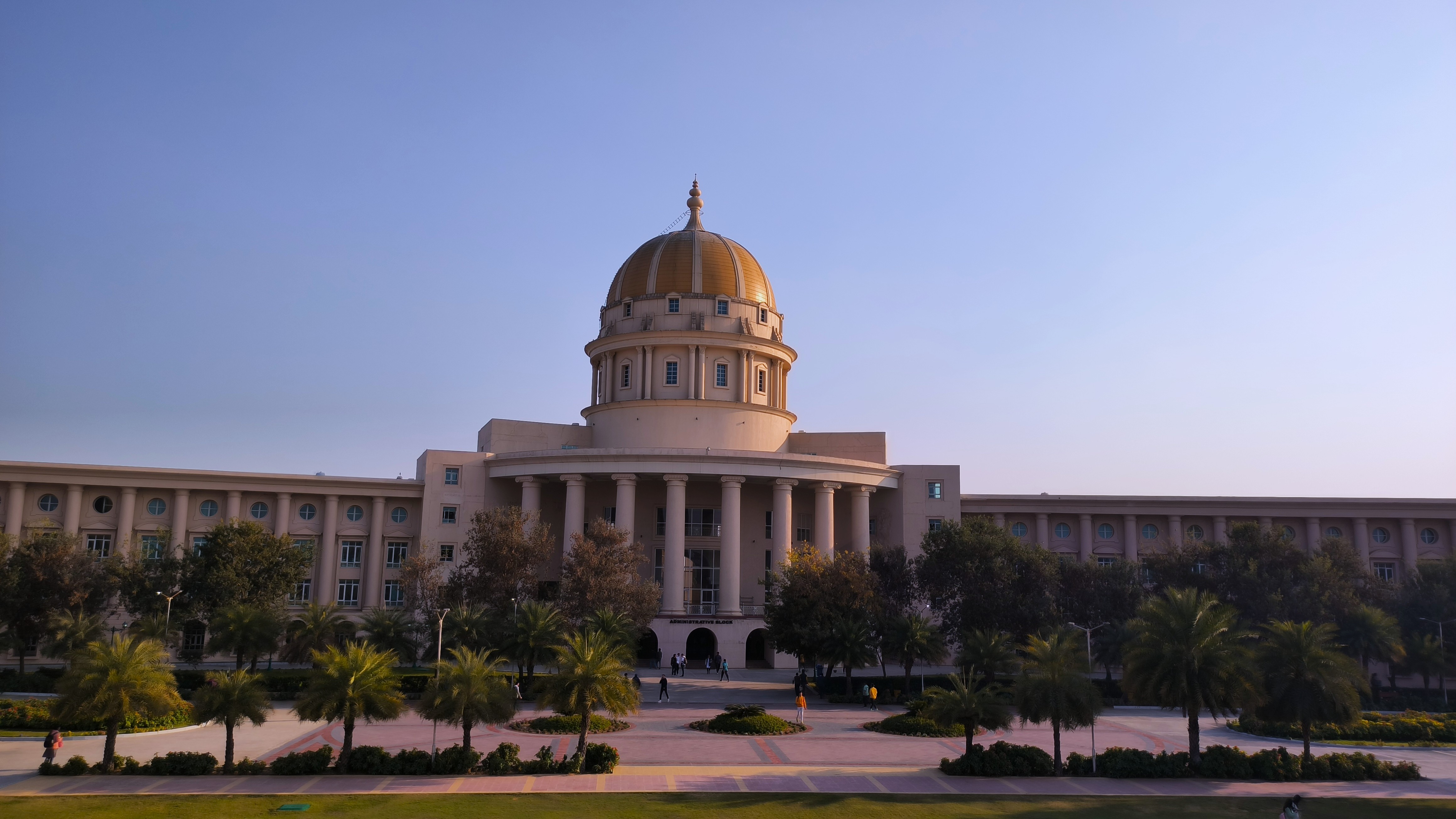 The administrative block of Manipal University Jaipur.