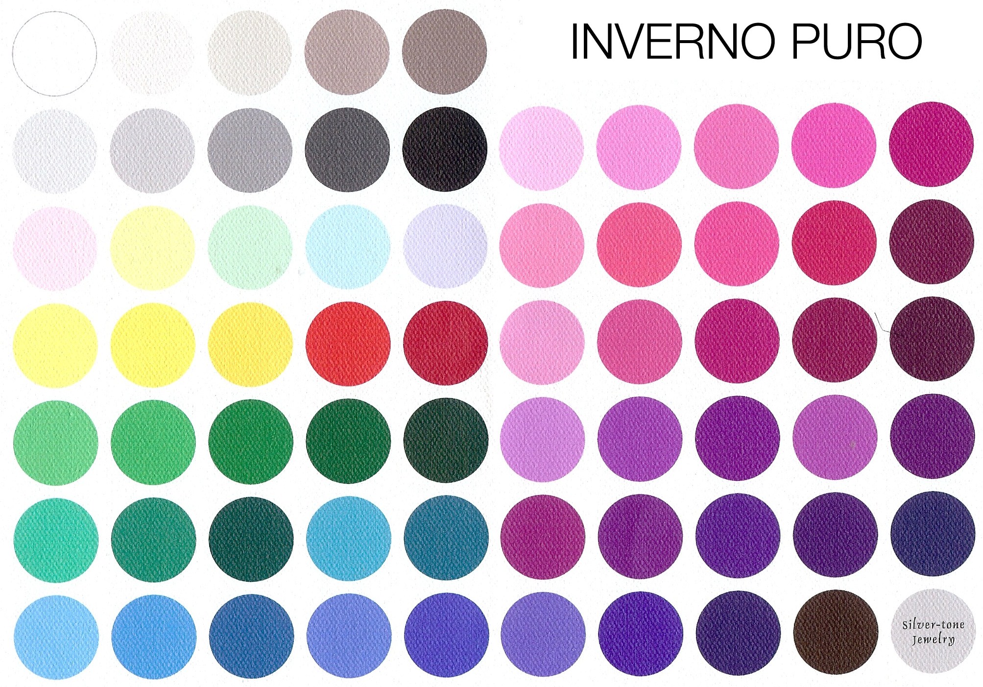 Color analysis Pure Winter palette