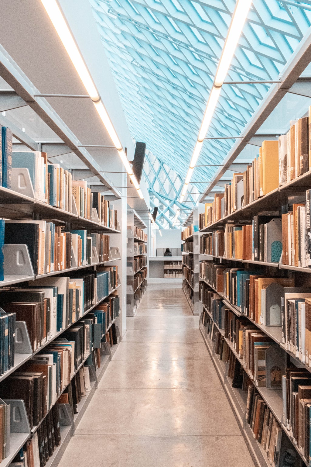 A library aisle