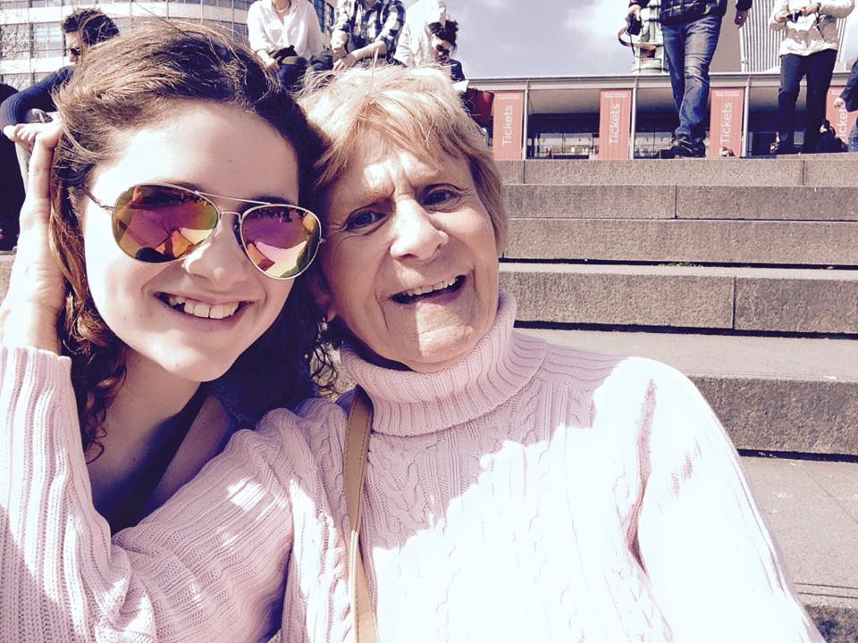 me and my grandma at the tower of London