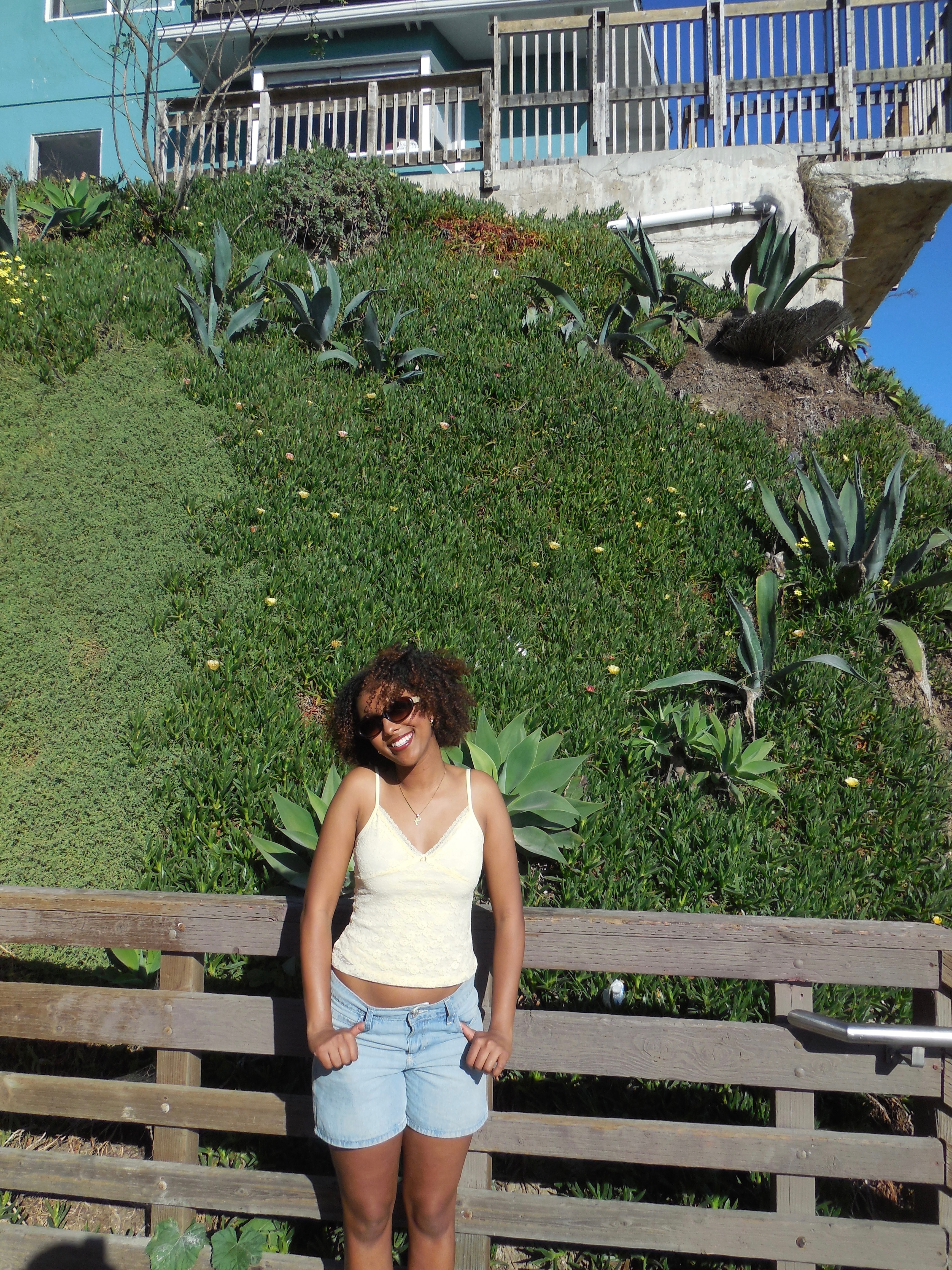 Starbucks coworker posed for interview picture