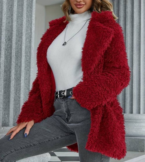 red temu coat