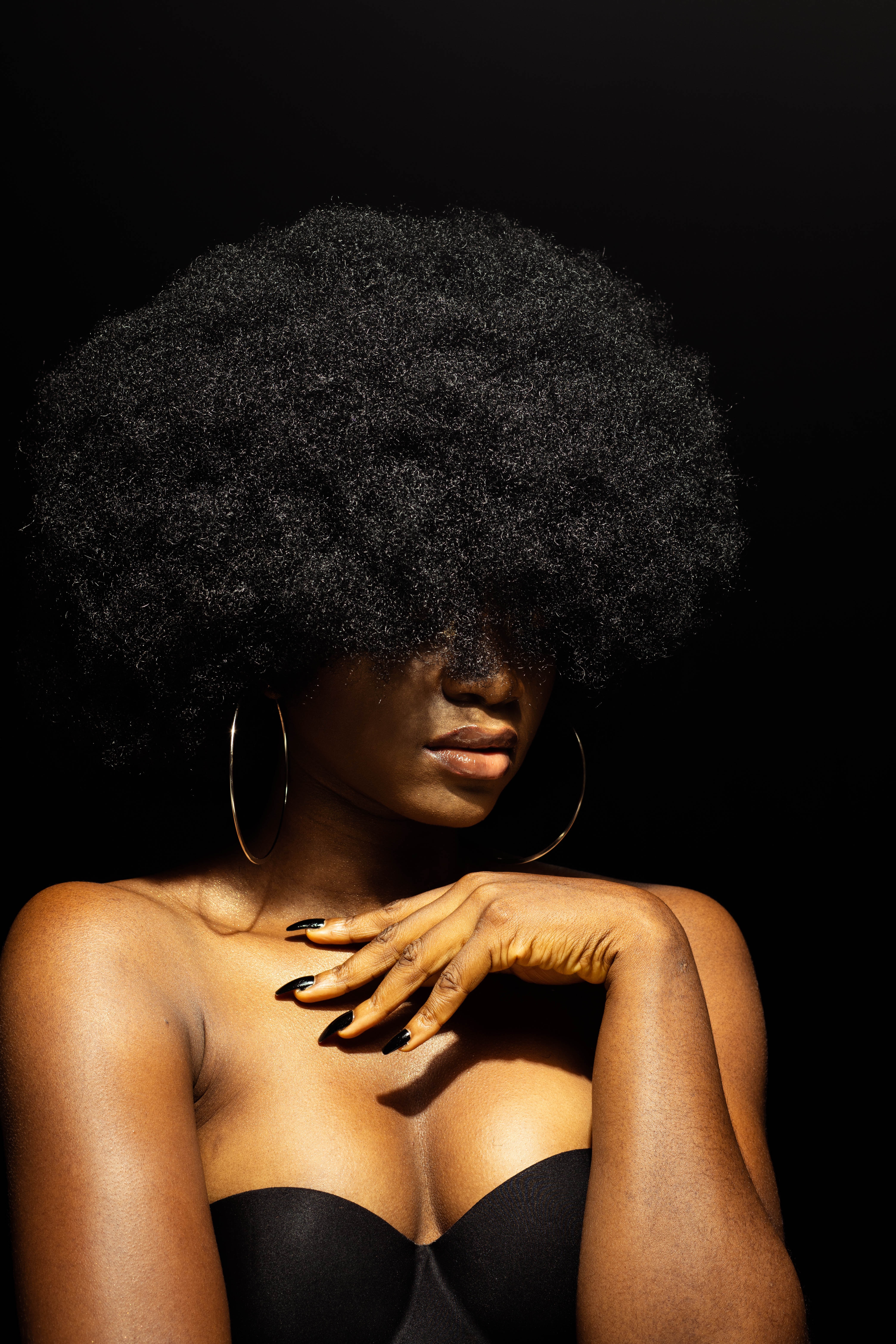 Black woman with afro