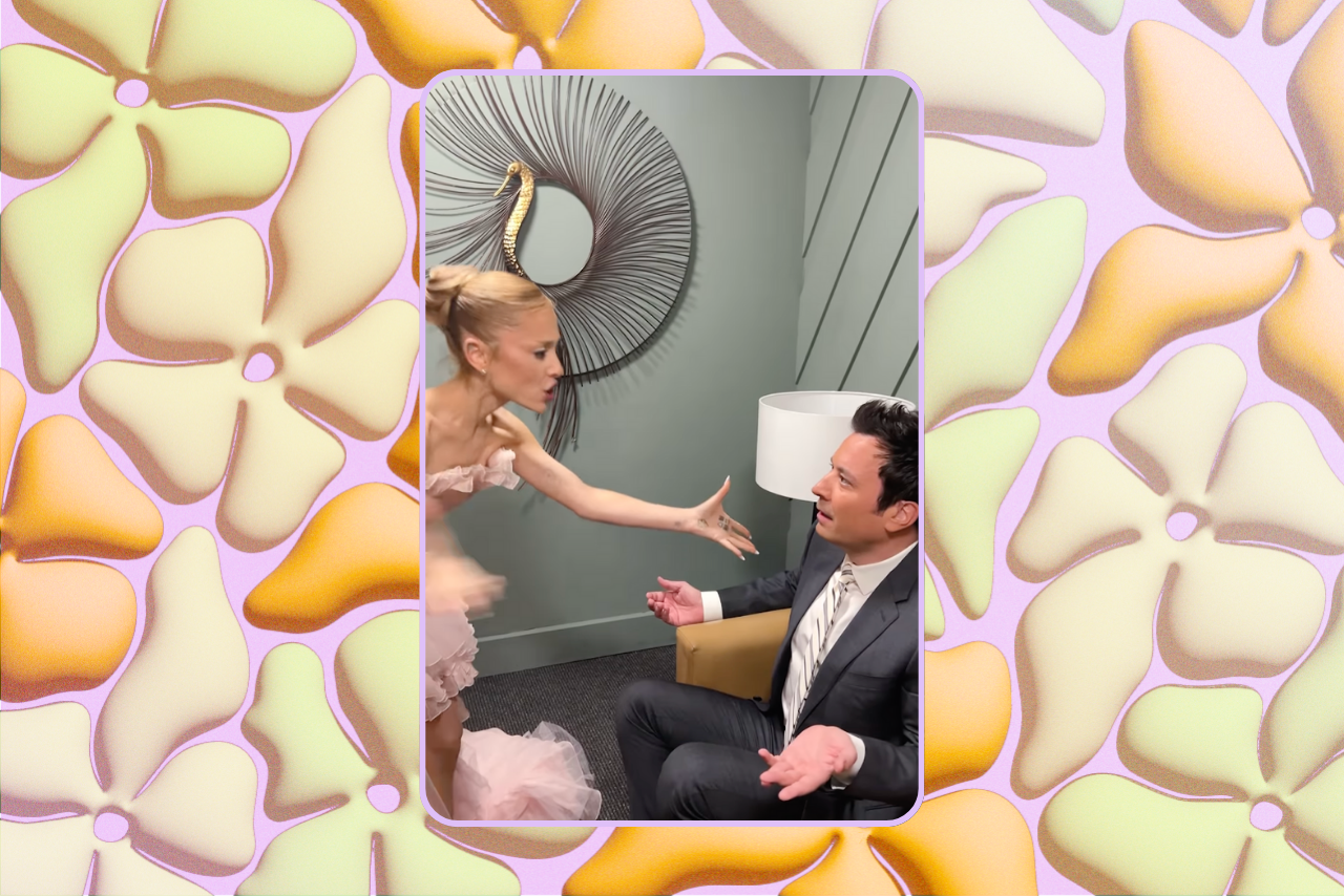 Ariana Grande and Jimmy Fallon