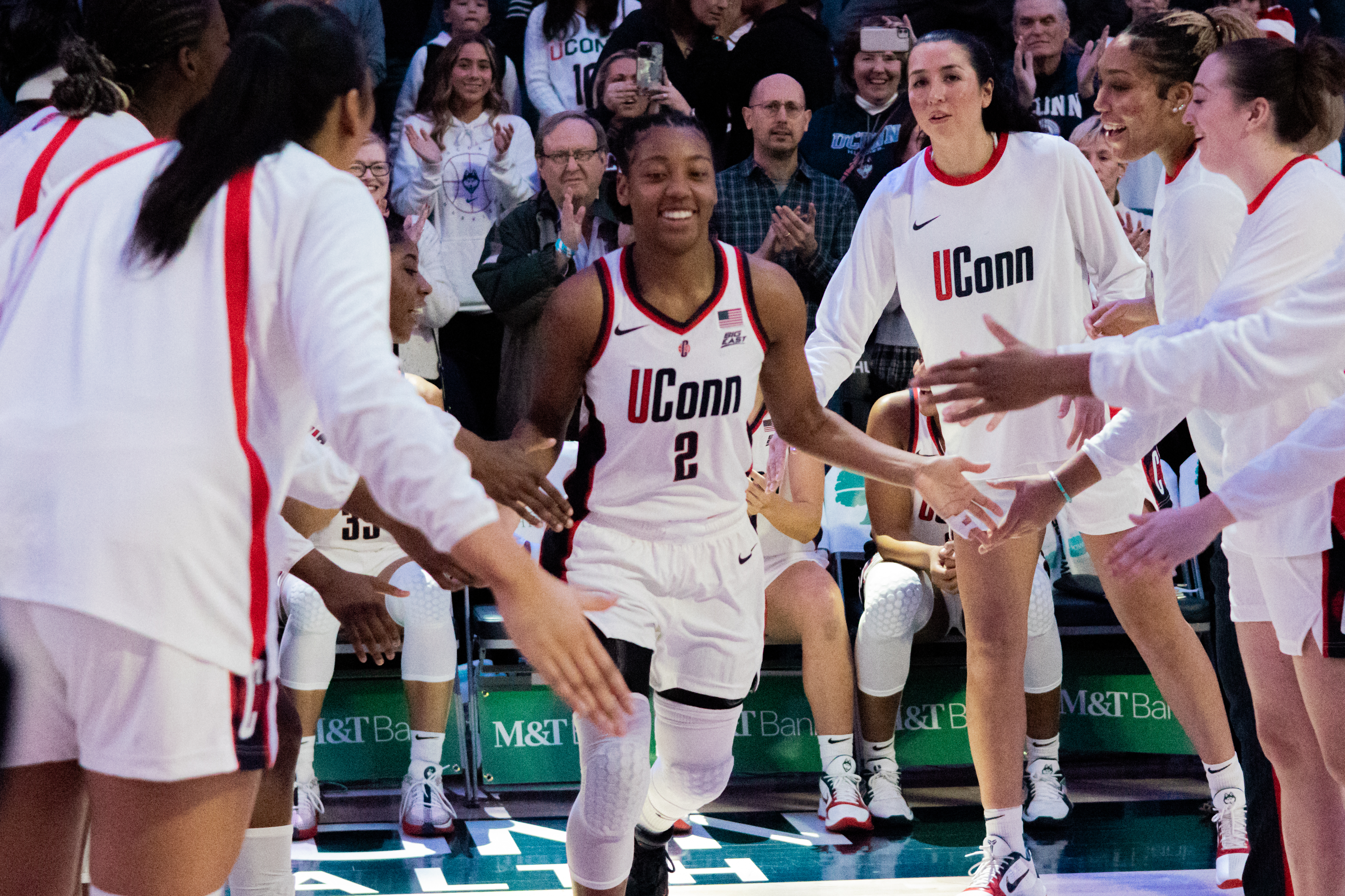 UConn Women\'s Basketball team during a game in Gampel Pavilion in Storrs, Connecticut at the University of Connecticut