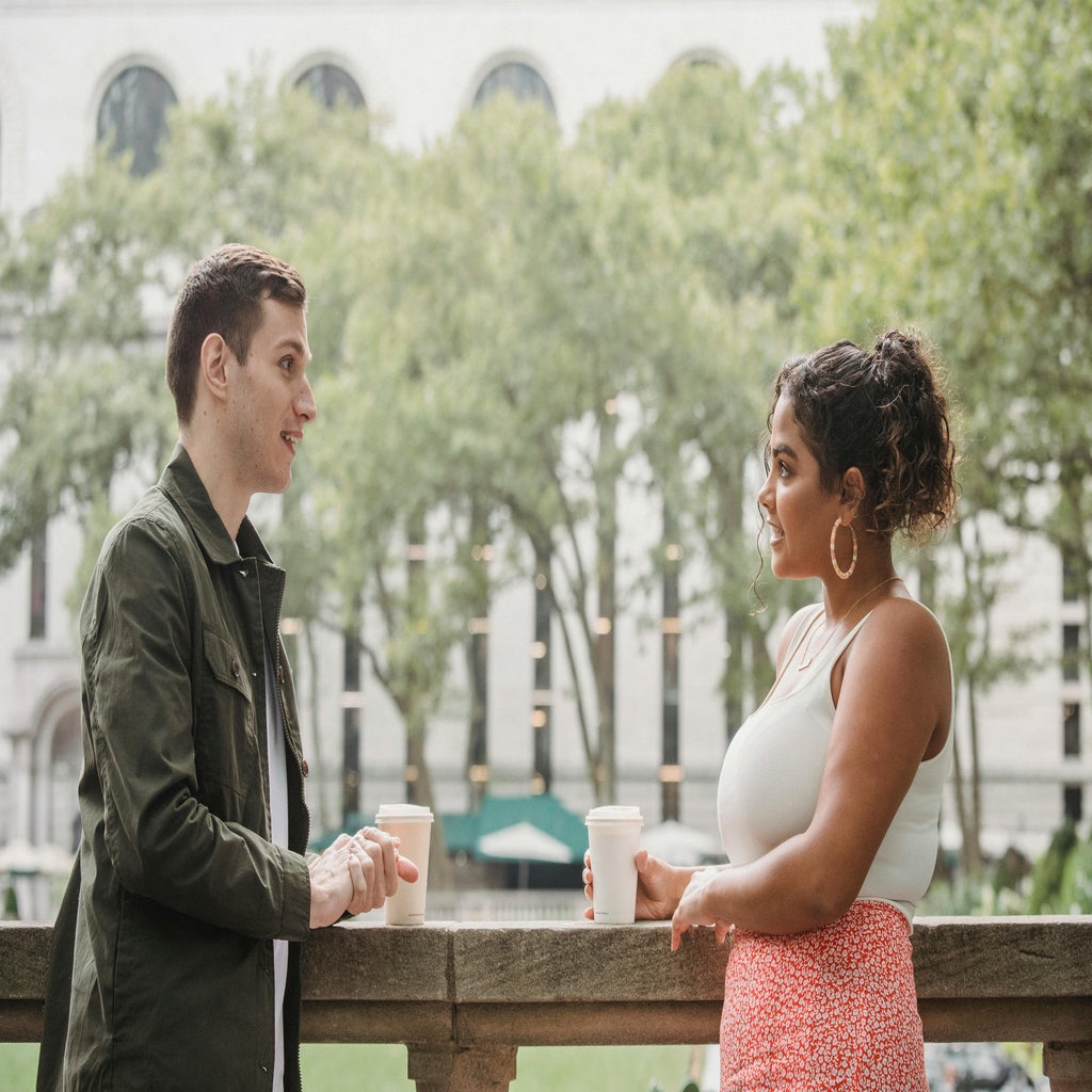 two college students networking over coffee