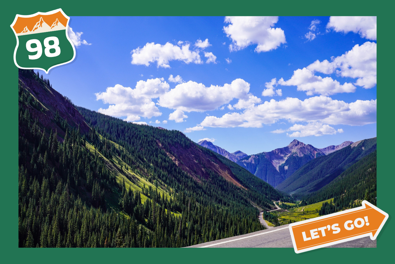 colorado mountains on a road trip