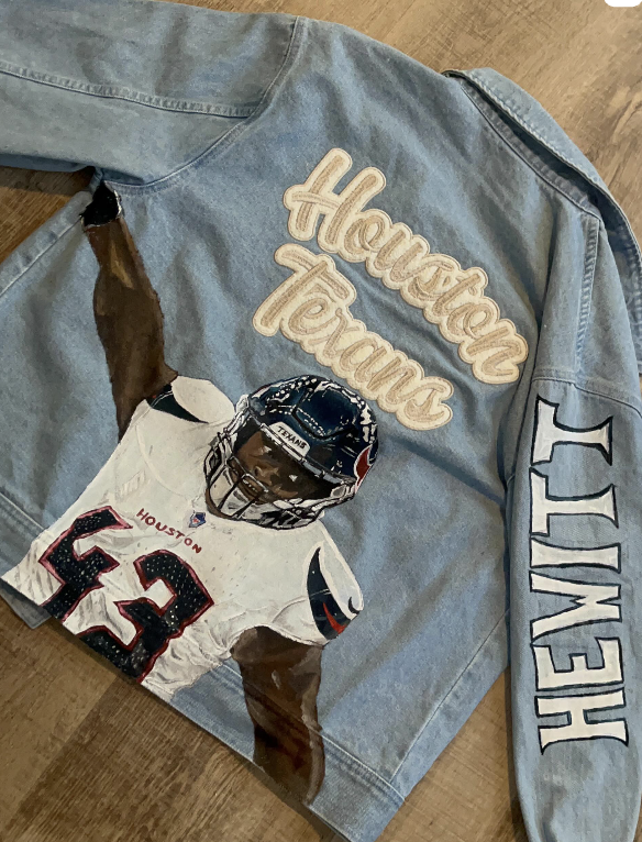 get fine print custom denim jacket