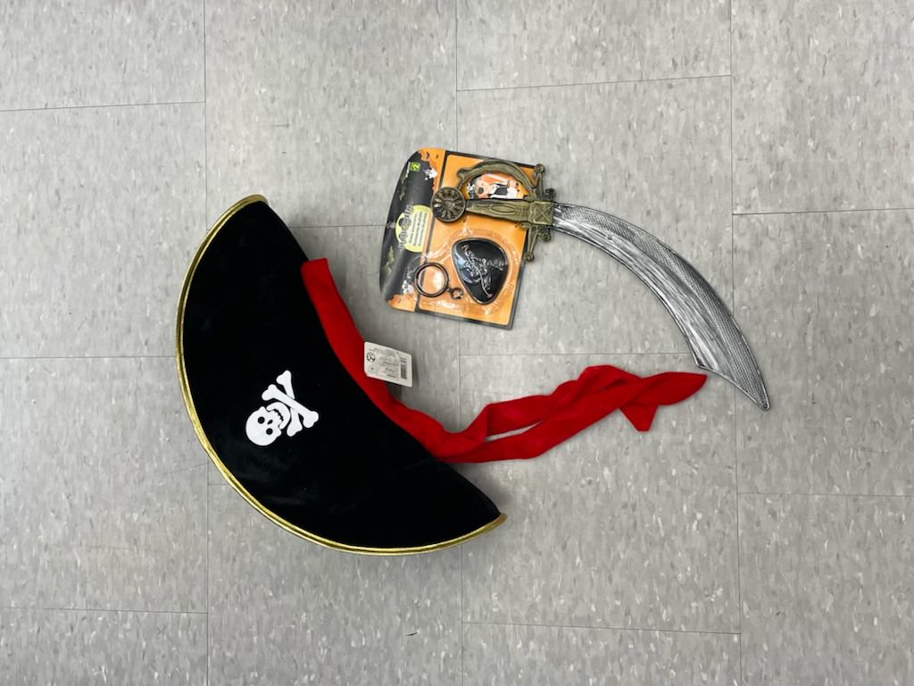 pirate sword and pirate hat