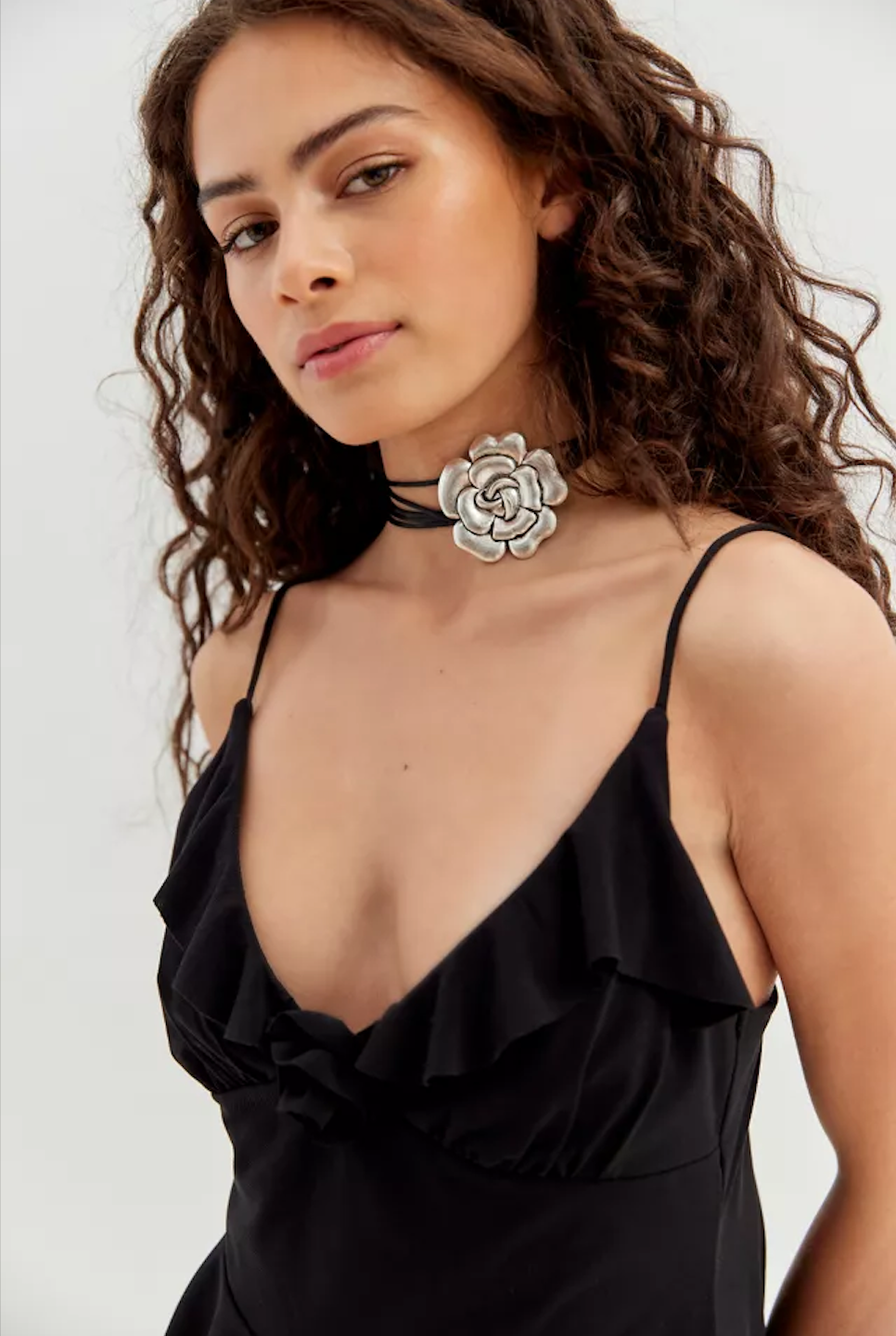 black silver rose choker college clothing essentials