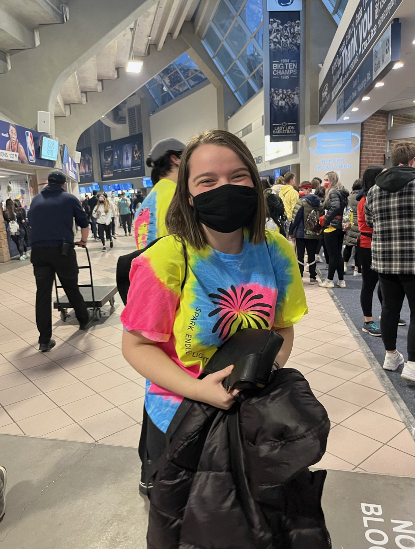 Madeline Haller in her THON shirt