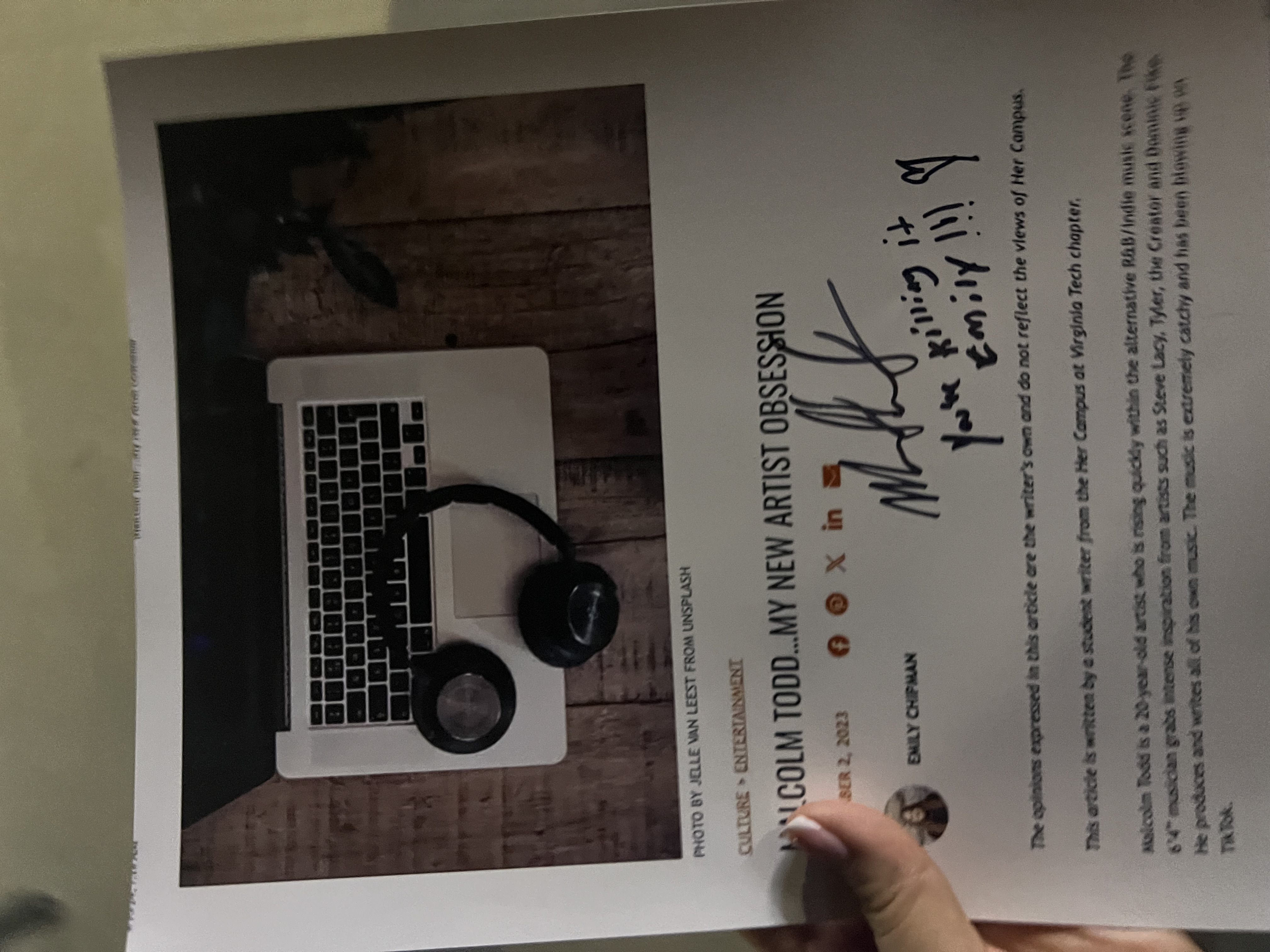 Malcolm Todd gives Her Campus Stamp of Approval