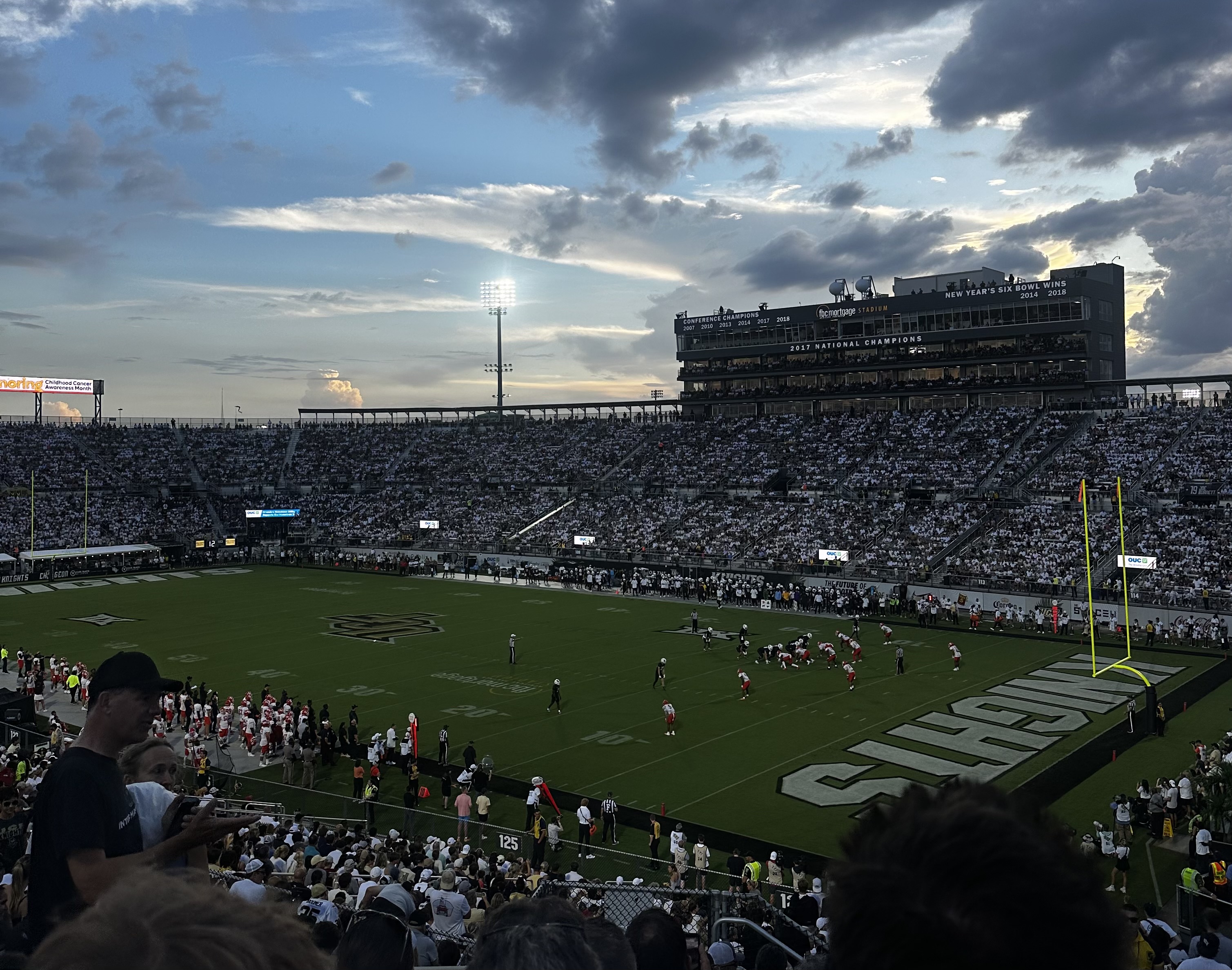 ucf football field during a game