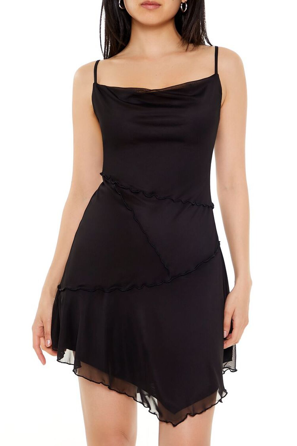 Forever 21 Asymmetrical Cowl Neck Mini Dress