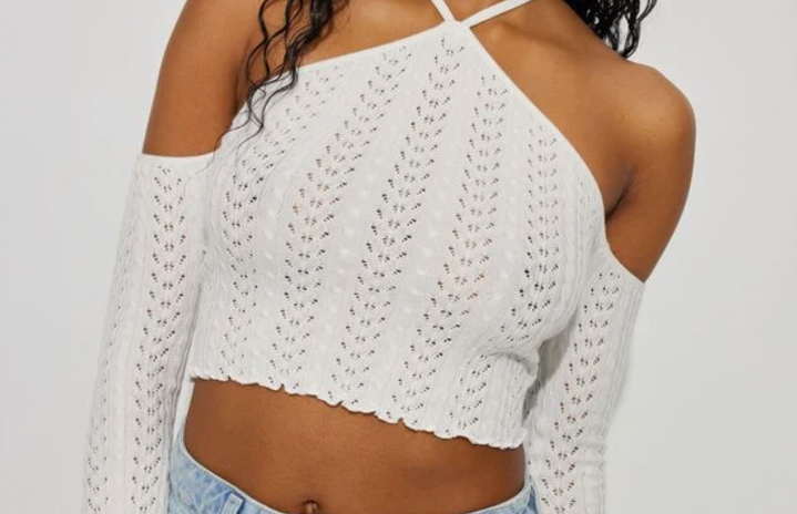 pointelle halter top whitepng by Garage Clothing?width=719&height=464&fit=crop&auto=webp