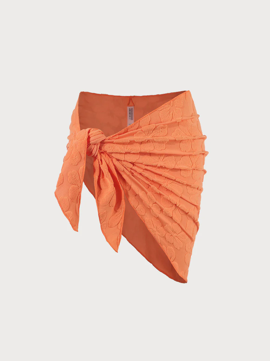 berlook floral orange skirt