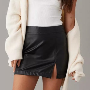 vegan leather skirt