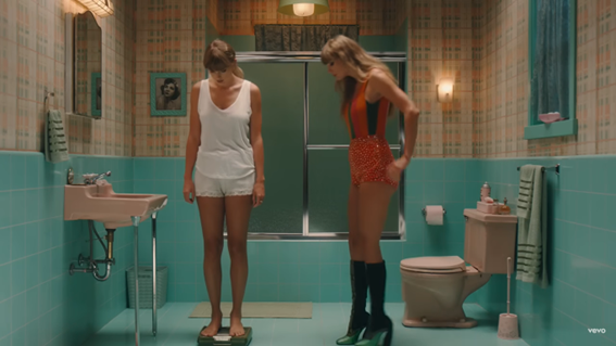 Taylor Swift in the \"Anti-Hero\" music video