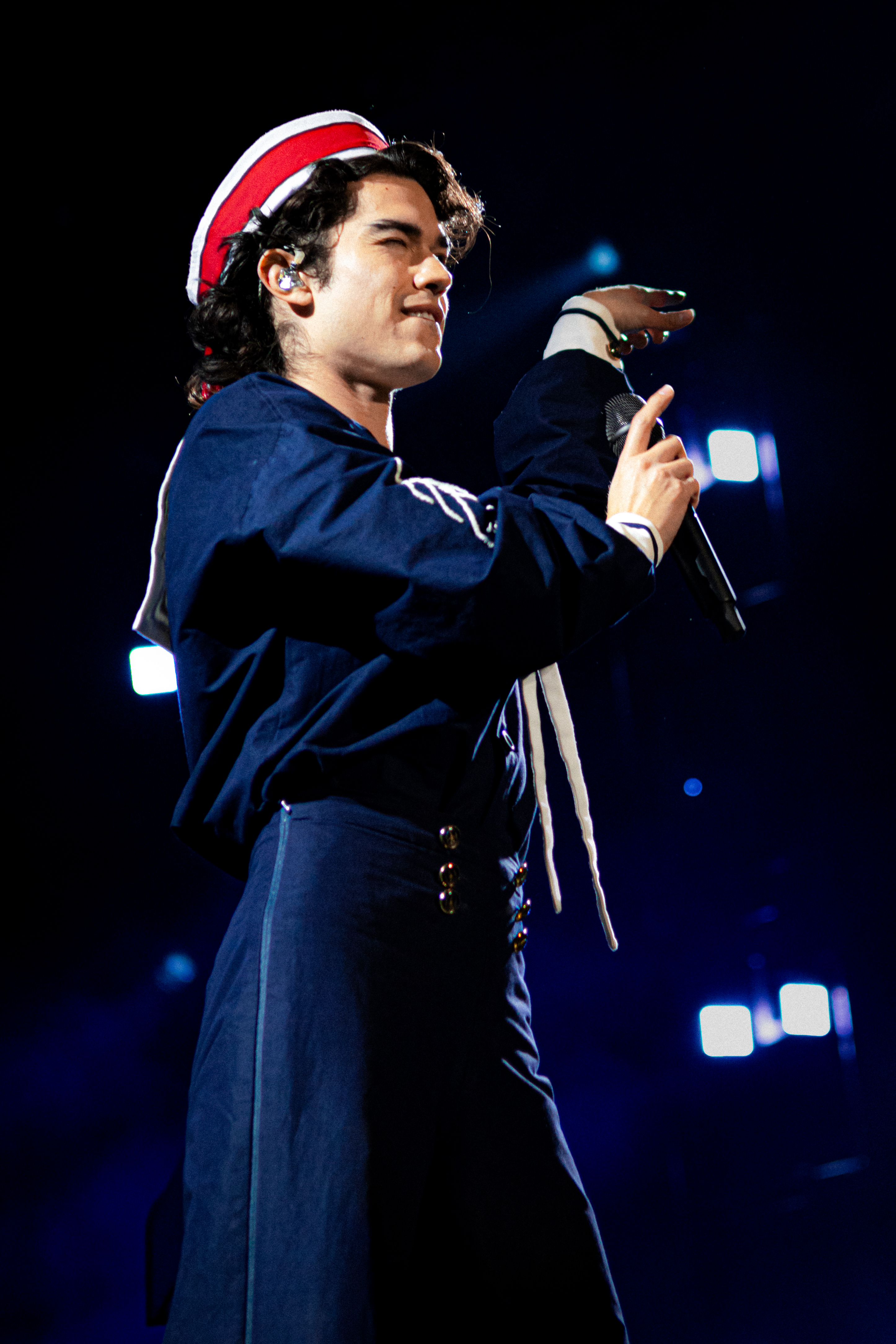 Conan Gray performing at his concert for The Wishbone Pajama Show Tour in Bridgeport, Connecticut in 2025