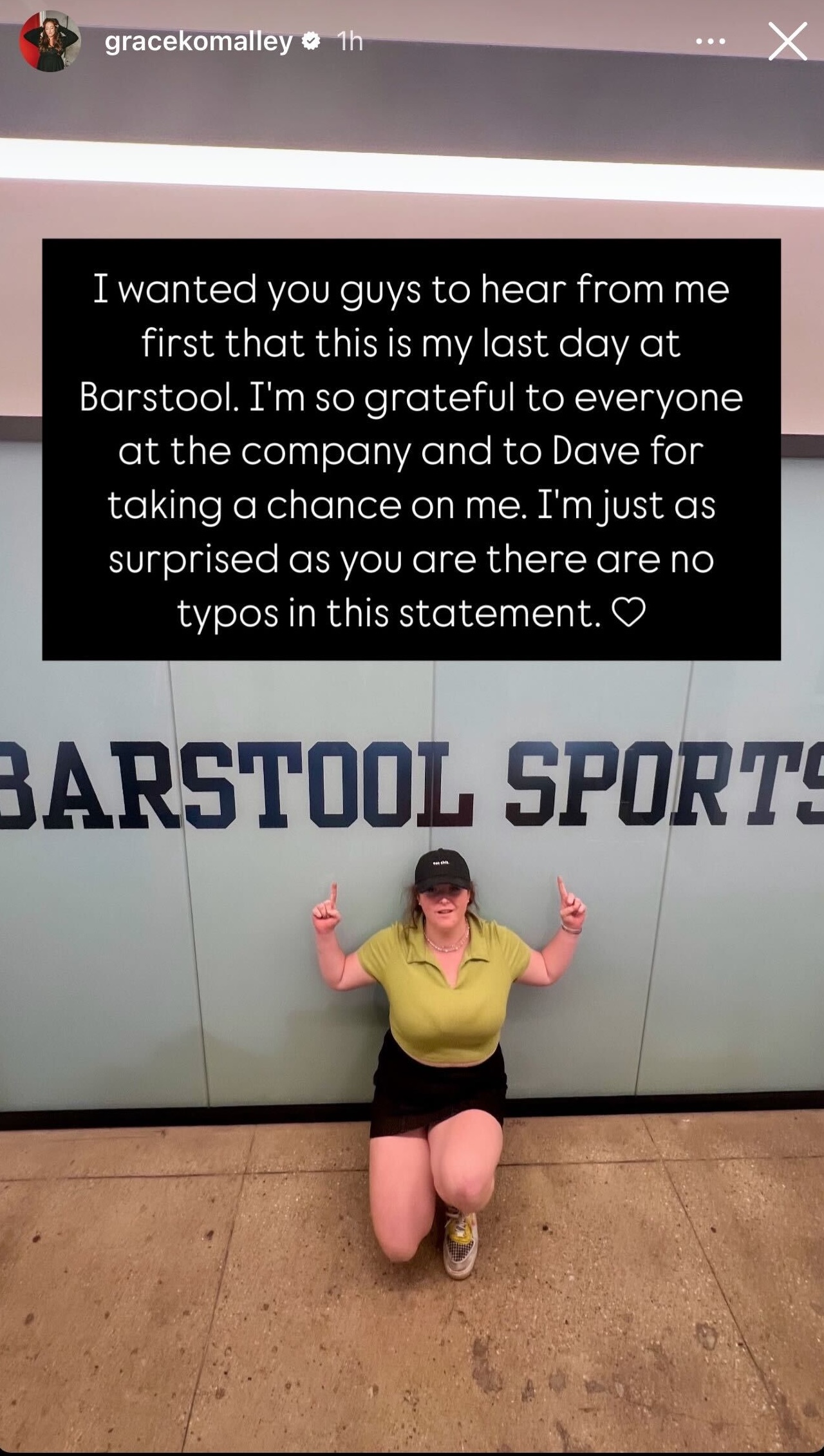 Grace O\'Malley Instagram Story