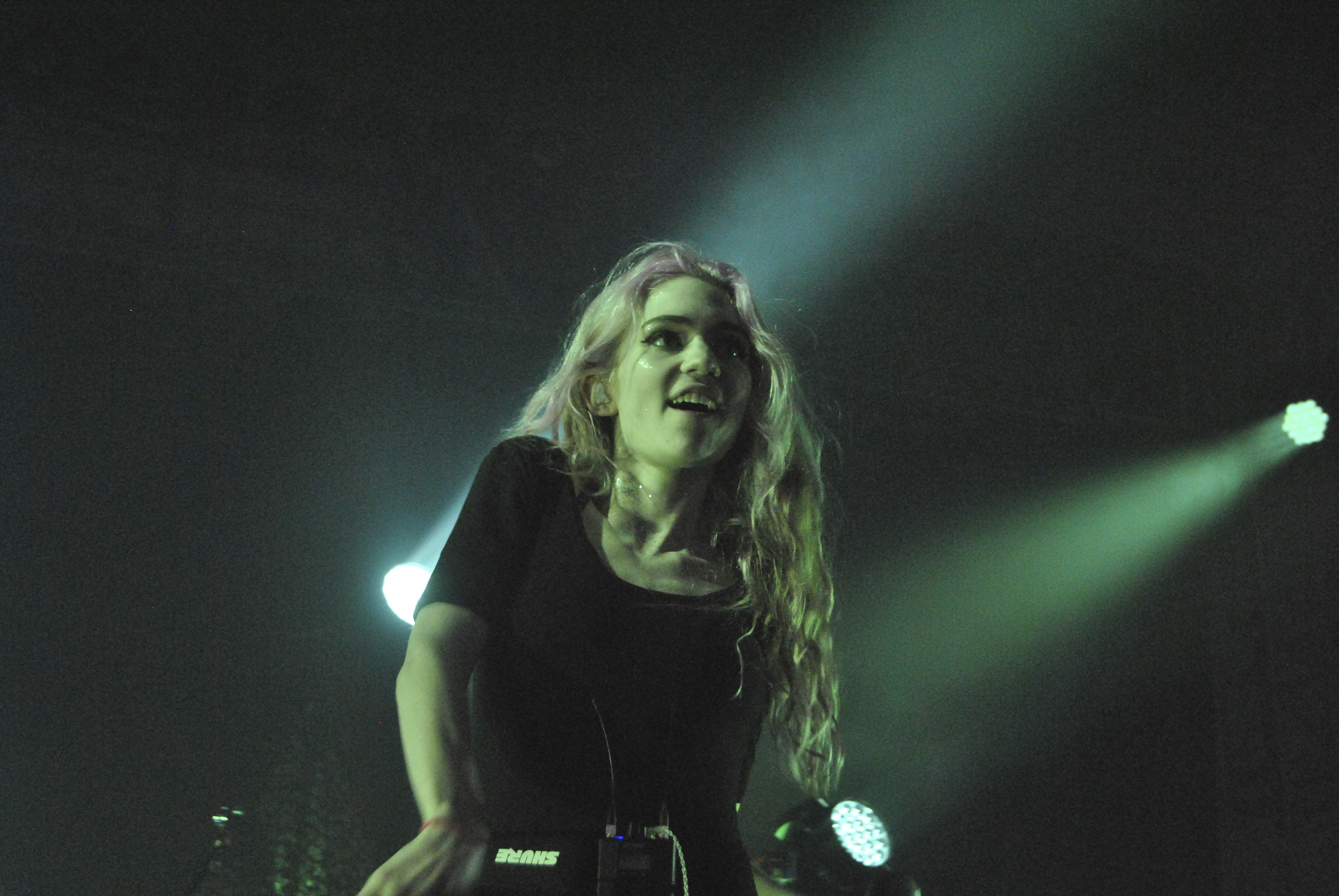 grimes performing on stage