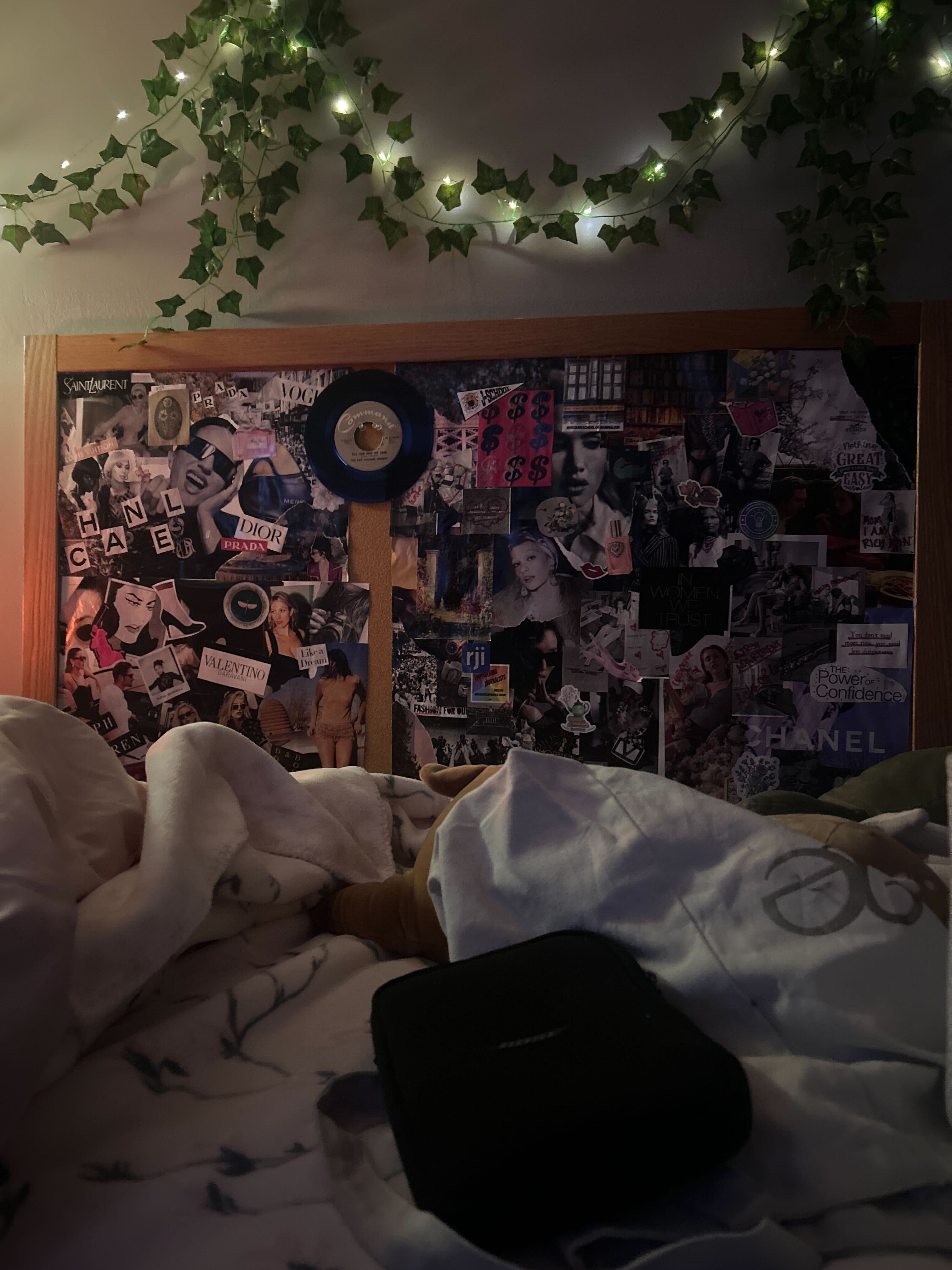 vision board on bulletin board