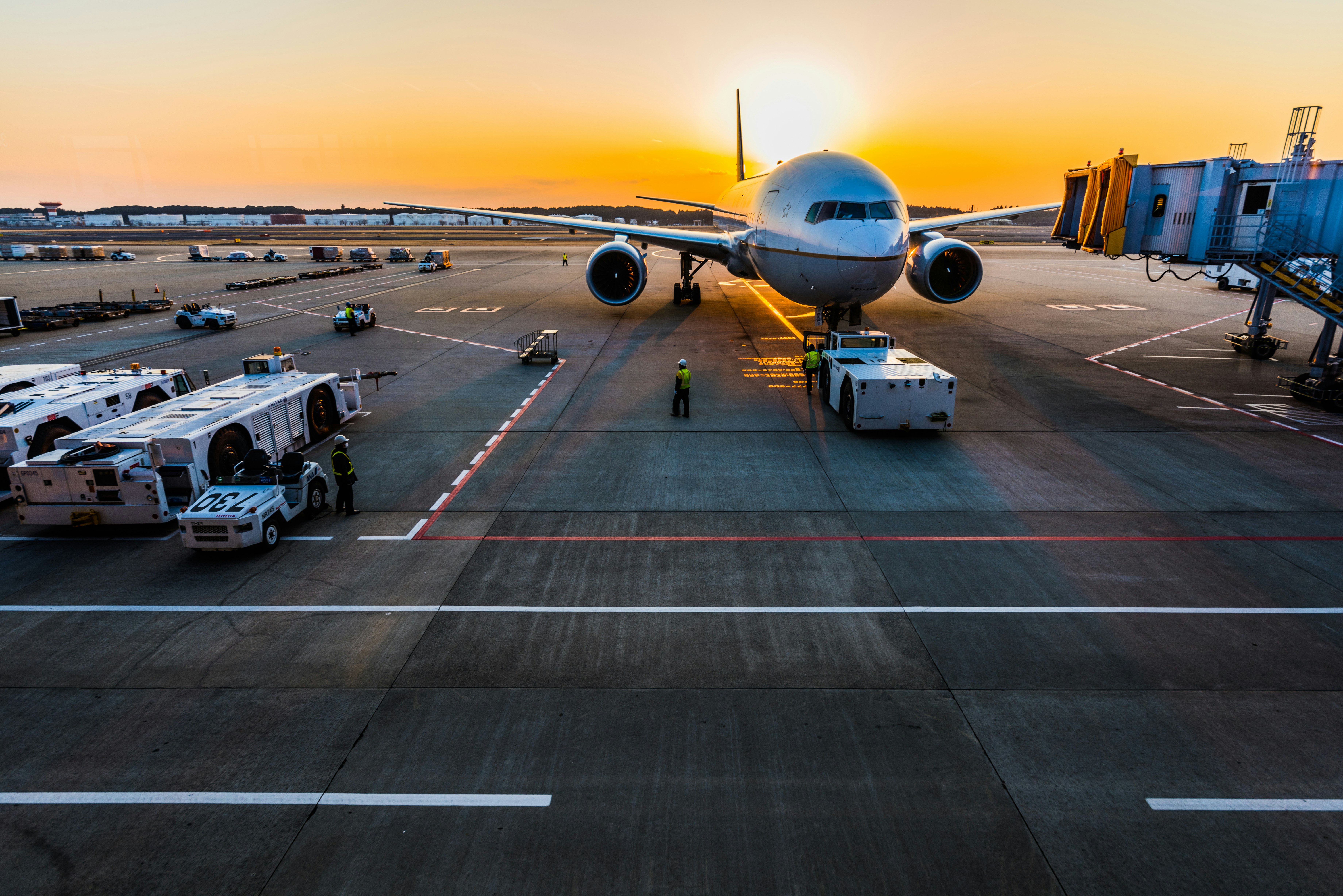 Airplane on tarmac at airport