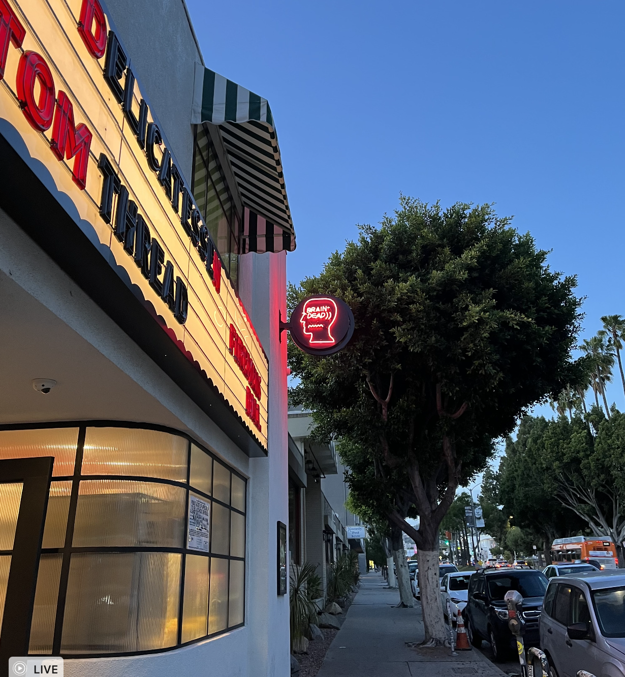 Outside storefront of Brain Dead Studios theater and cafe.