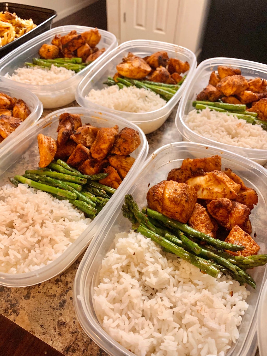 Cumin-spiced Chicken and Asparagus with Rice