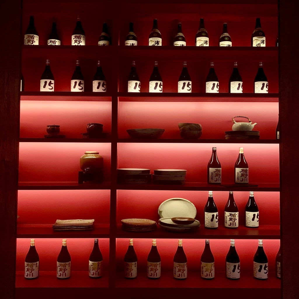 display of alcoholic bevarages from restaurant