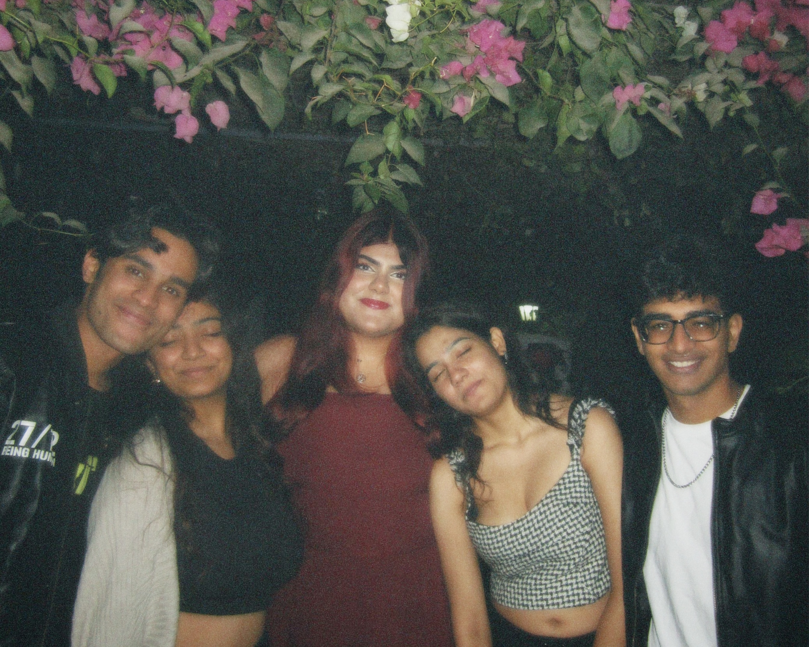 Me, two of my friends with two party crashes with my visibly looking off.