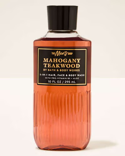 mahogany teakwood 3-in-1 hair, face & body wash