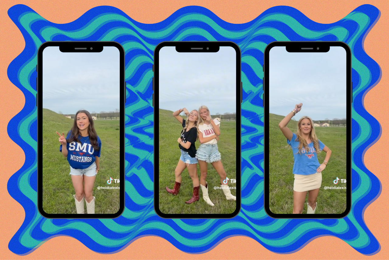 women in field on tiktok