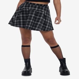 plaid skirt punk outfit