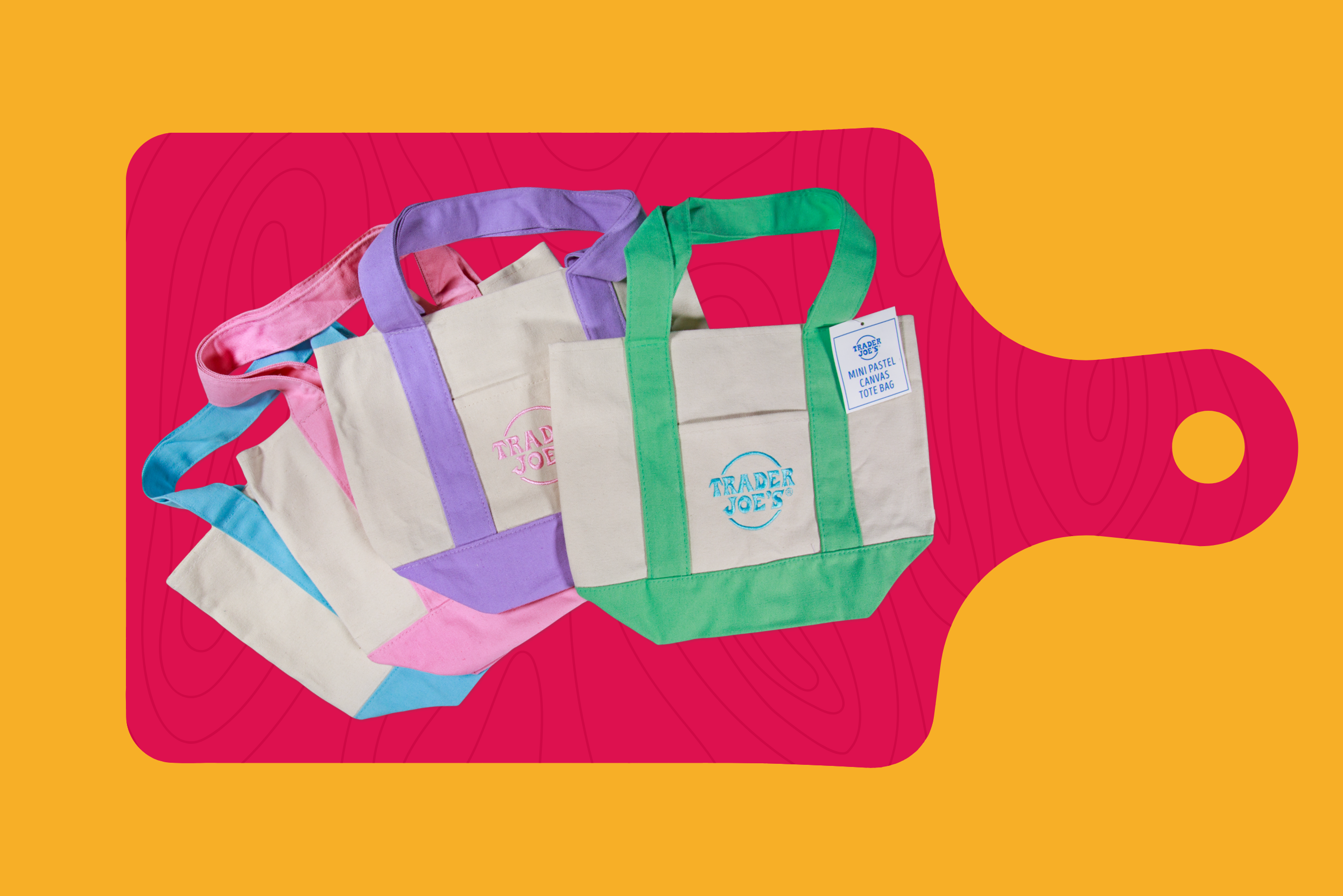 trader joe\'s pastel mini totes 2025