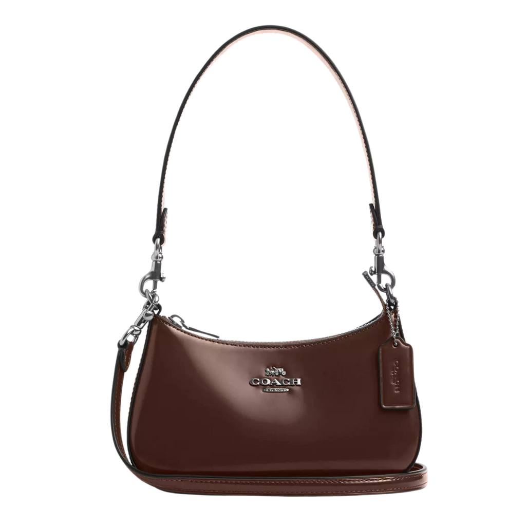 brown leather purse