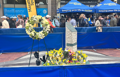 Memorial at the Boston Marathon 2023