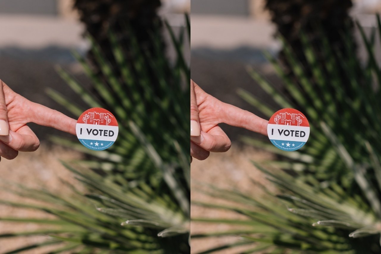 i voted sticker plant background