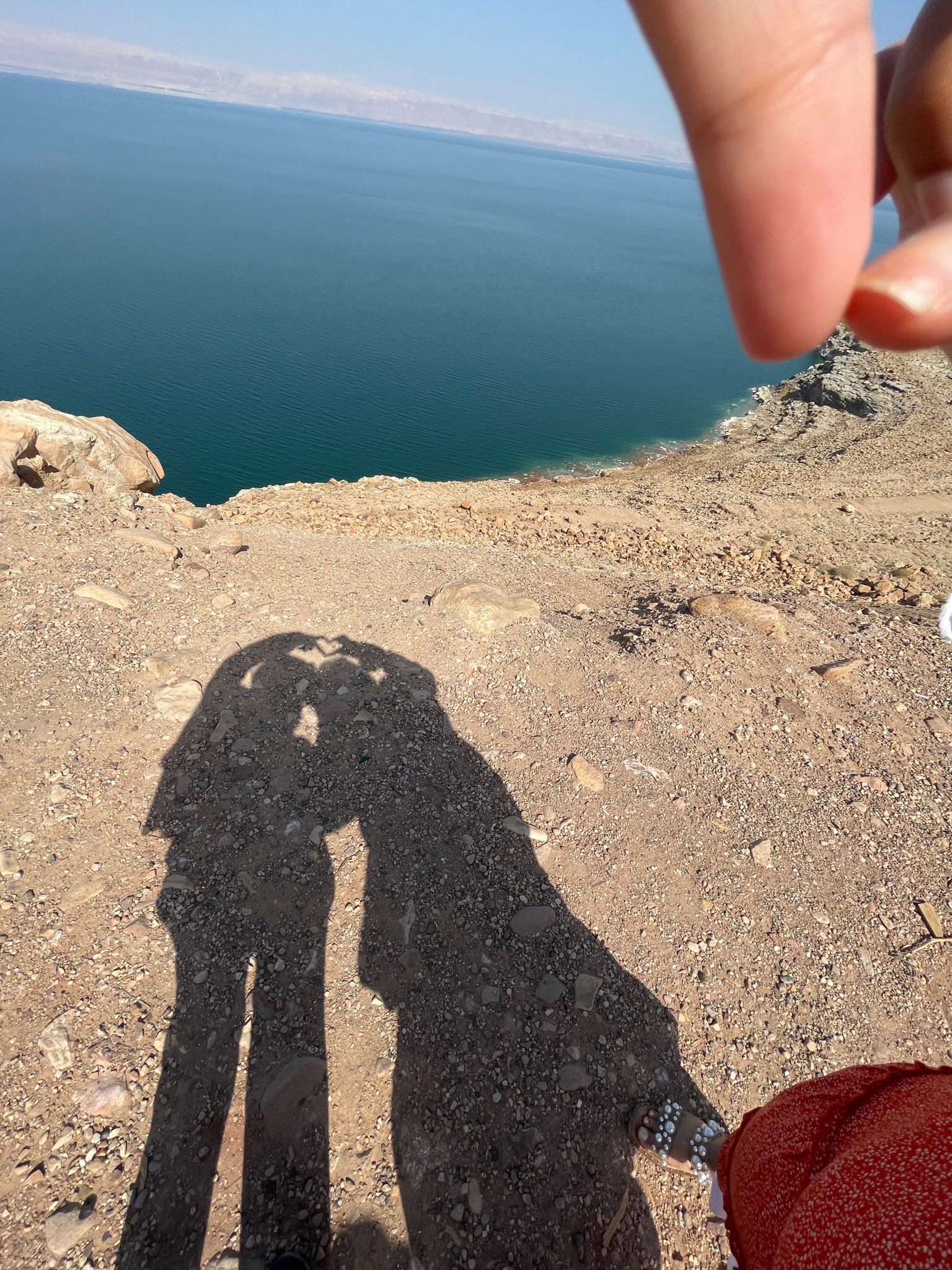 Picture of me and my friend at the Dead Sea