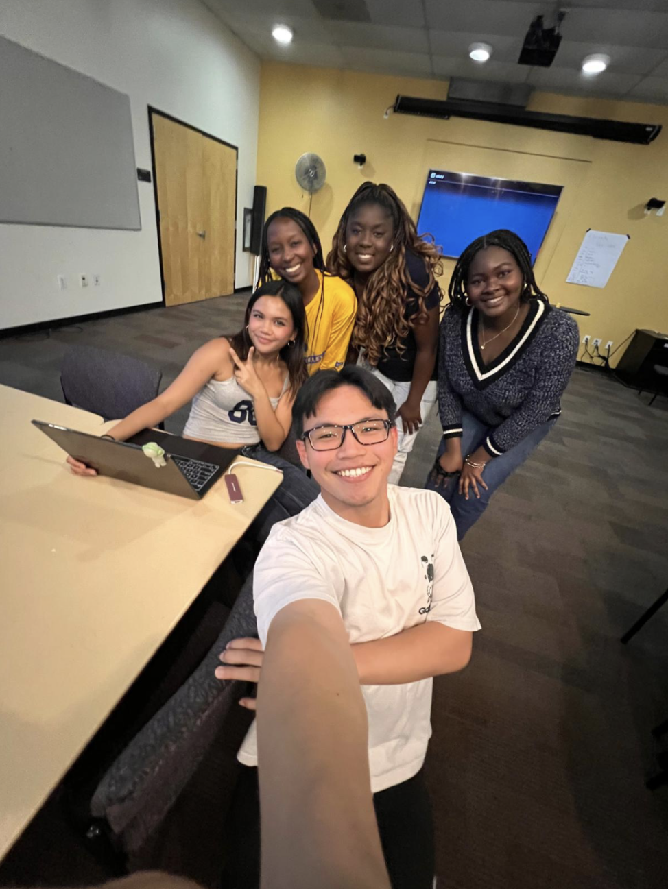 Photo of author (who is an RA) with RA friends.