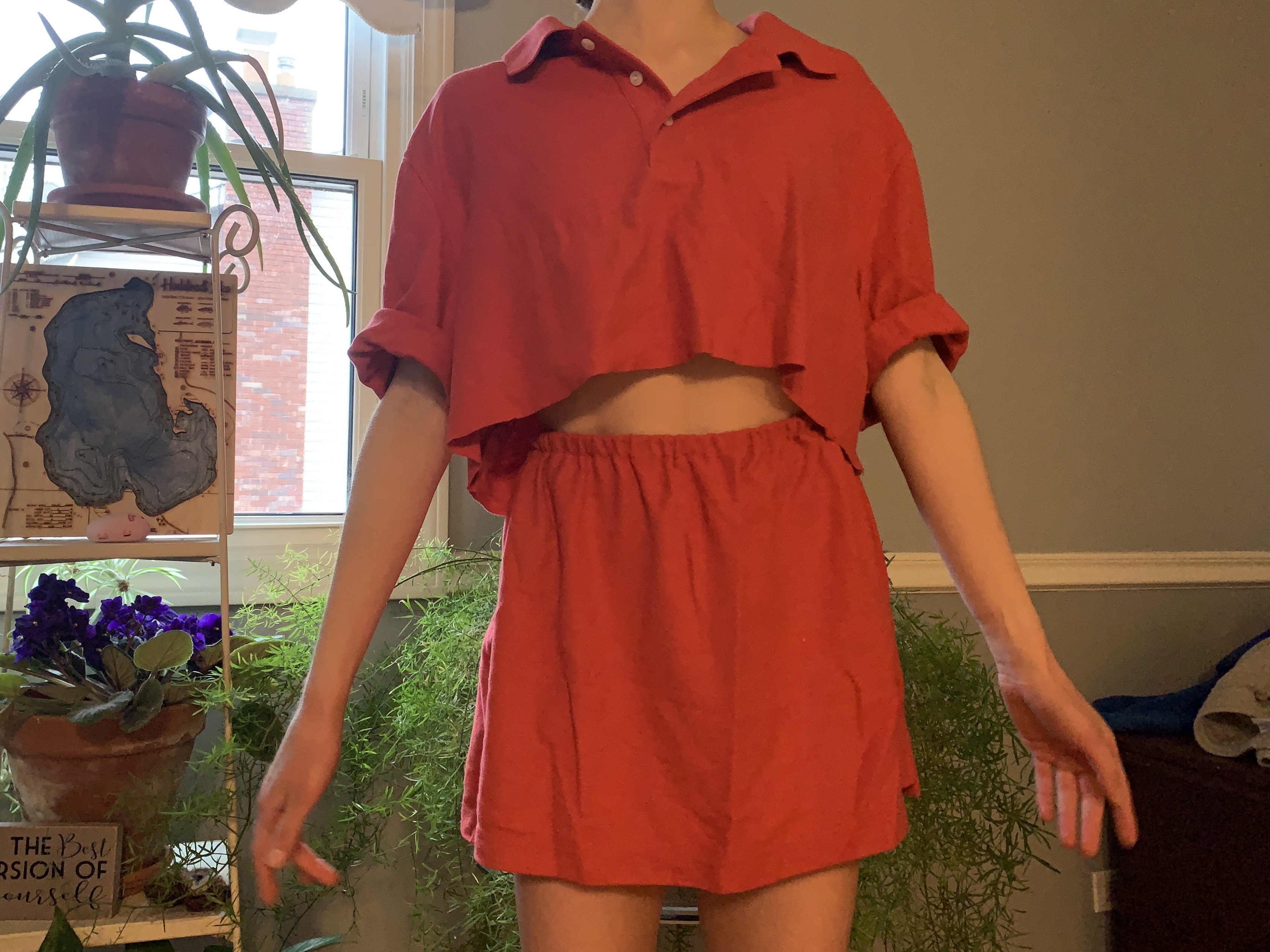 two-piece polo cover up