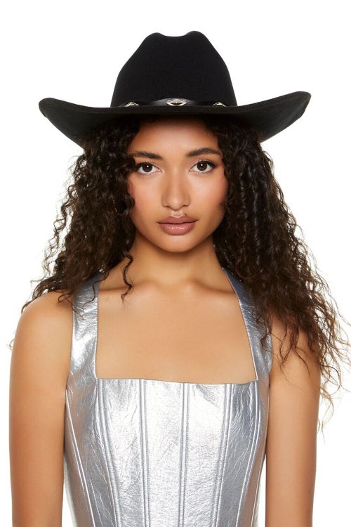 Studded-Trim Cowboy Hat