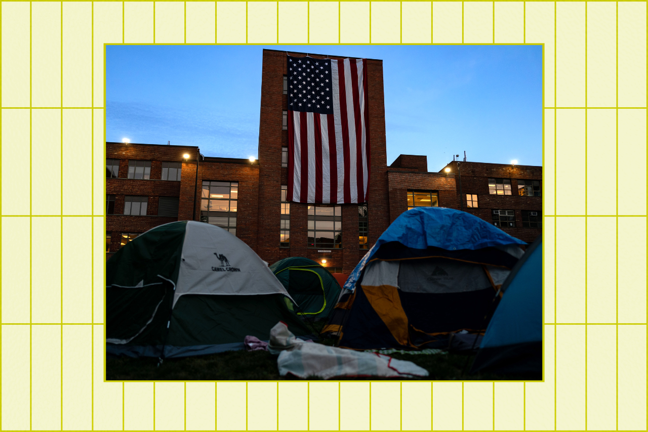 student protests at college campus