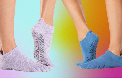 IKASU Pilates Socks - White / Turquoise