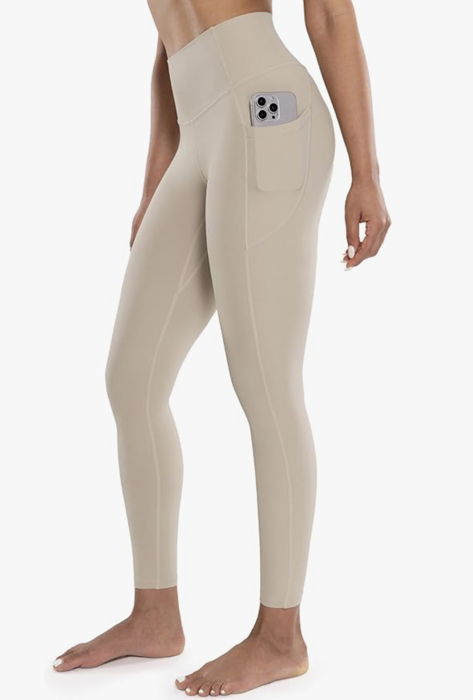 ENERBLOOM workout leggings with pockets beige
