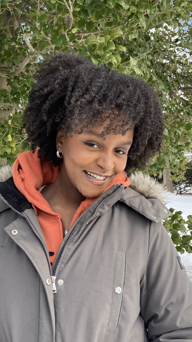 woman with black afro