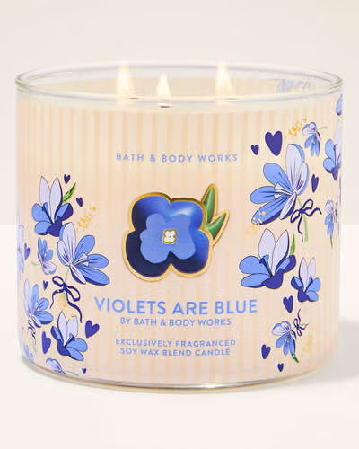 violets are blue candle